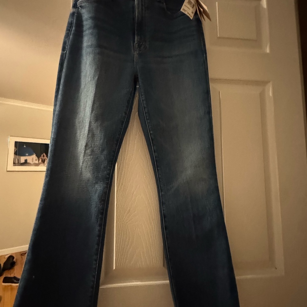 MOTHER The Hustler Ankle Fray Jeans in Grasping at Straws